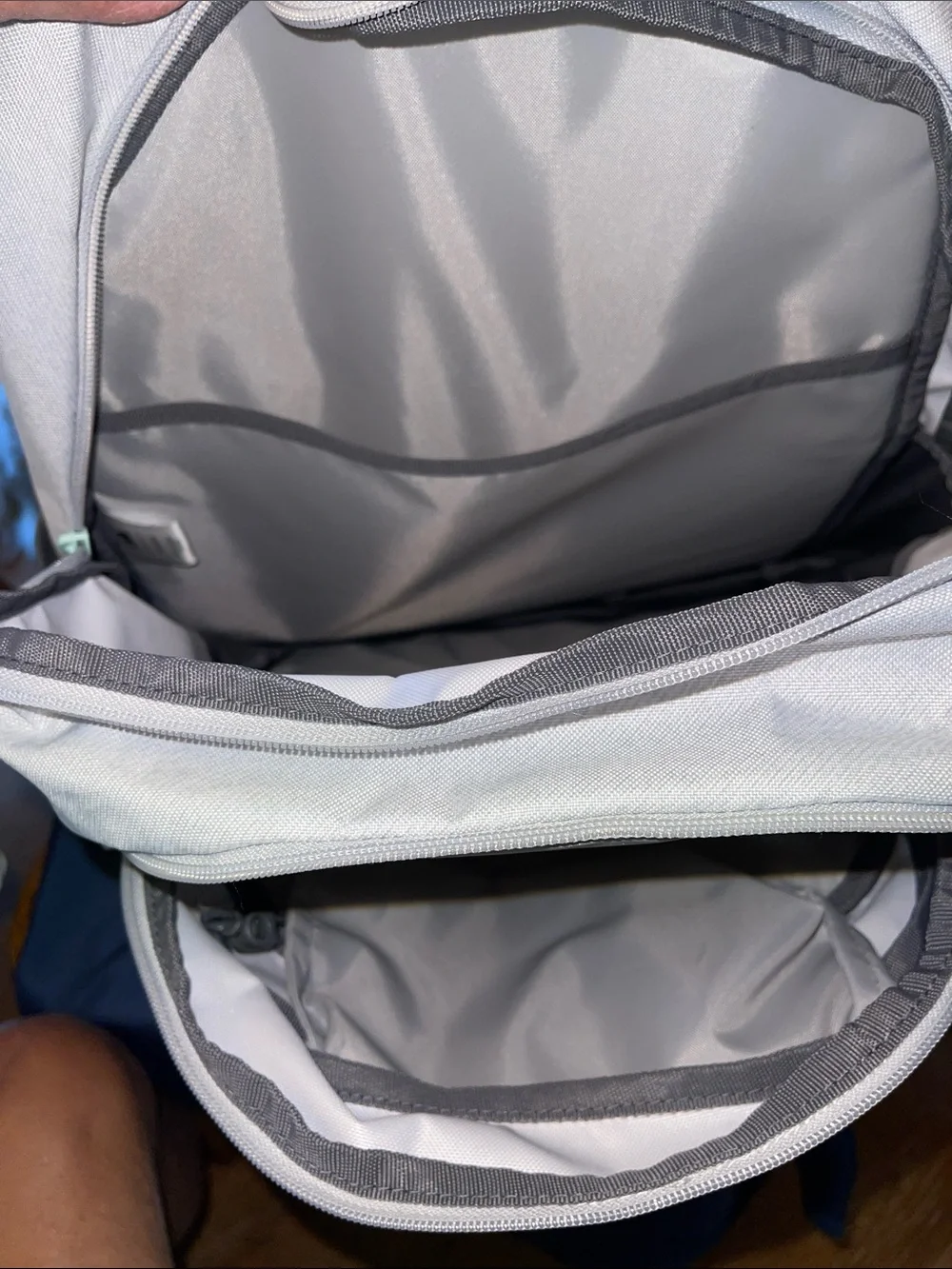 adidas Excelerator Twill White/Semi Flash Aqua Blue Backpack with Pink Logo - Picture 4 of 7